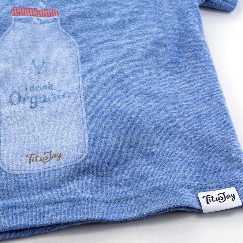I Drink Organic Hipster Tri Blend Baby T Shirt image 4
