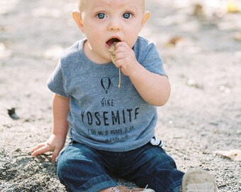 Hike Yosemite Hipster Tri Blend Baby T Shirt