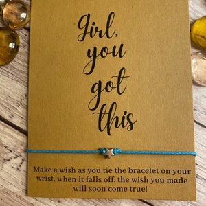 Girl, you got this, Wish bracelet, Girl gift,Party favors, Inspire,pwr Grl