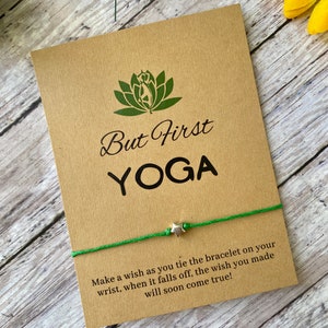 Yoga Wish Bracelet: Good Vibes, Just Breathe Team favor