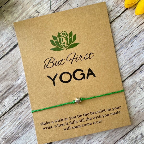 Yoga Wish Bracelet: Good Vibes, Just Breathe Team favor