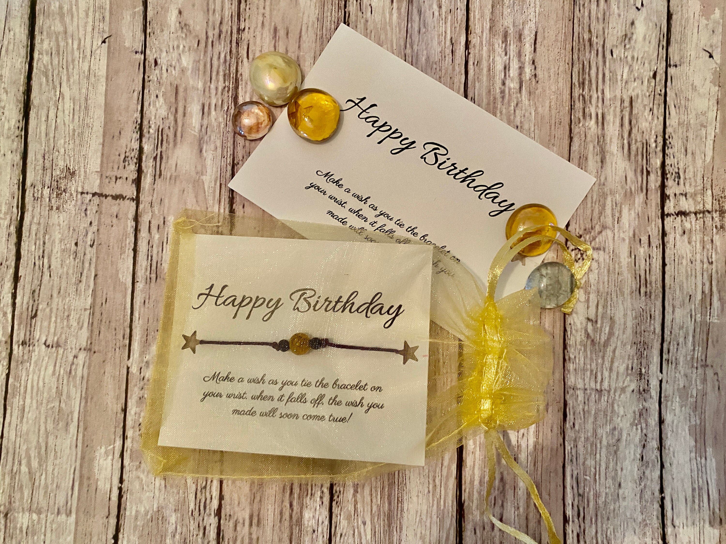 Happy Birthday Sorry I Can't Bee There Family Friendship Wish Bracelet Gift 