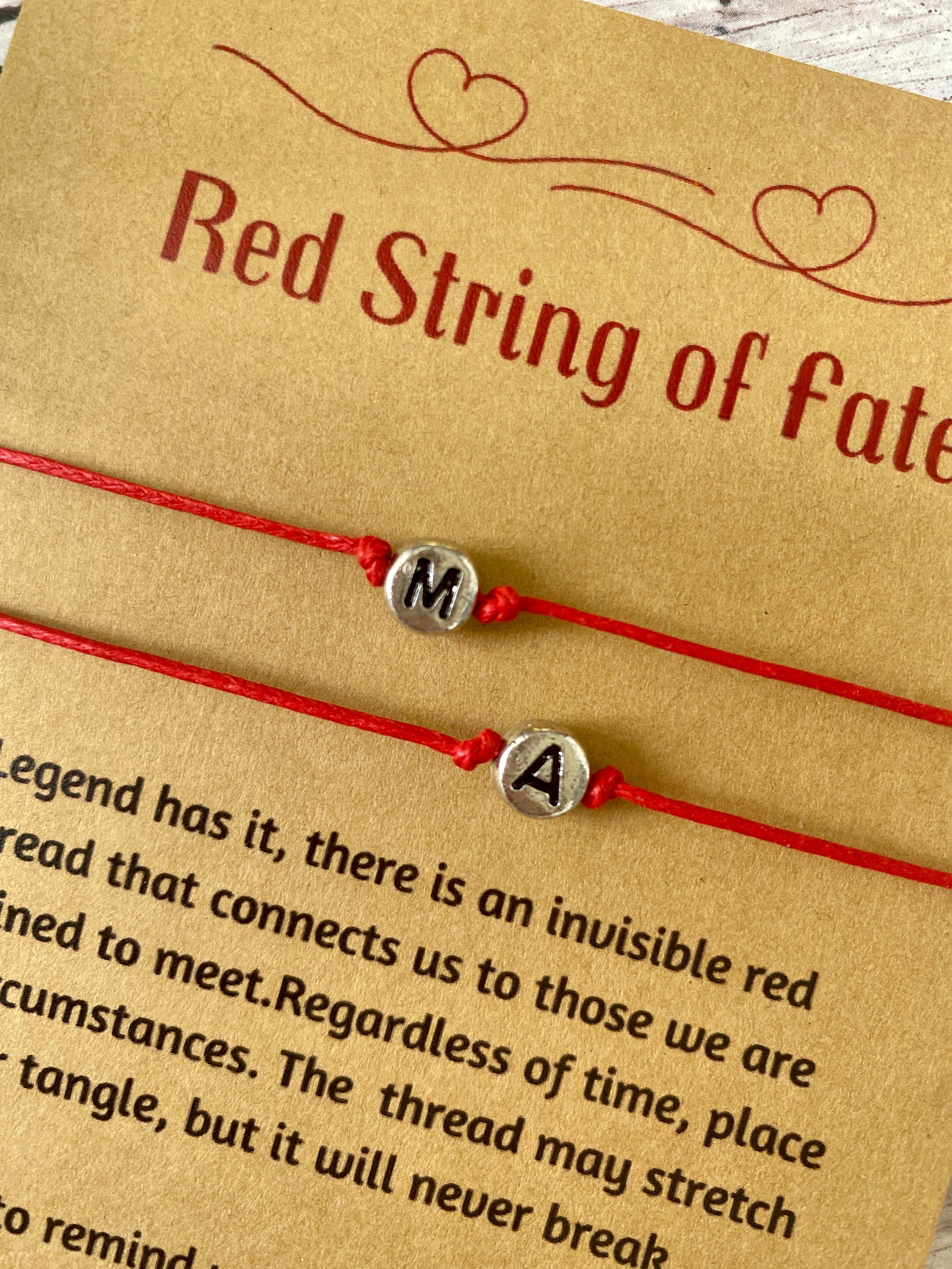 Red String of Fate,red Bracelet Personalized ,couple