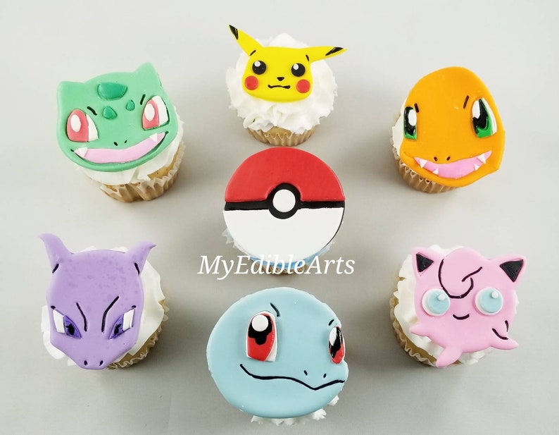 Pokemon Cupcake Toppers 1 dozen Etsy
