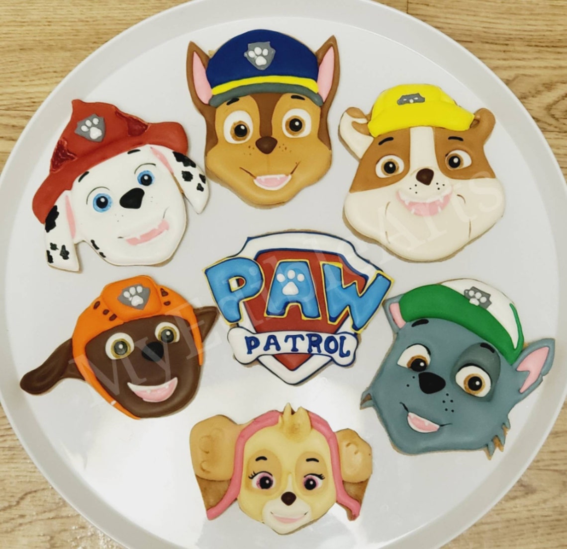 paw patrol sugar paste figures