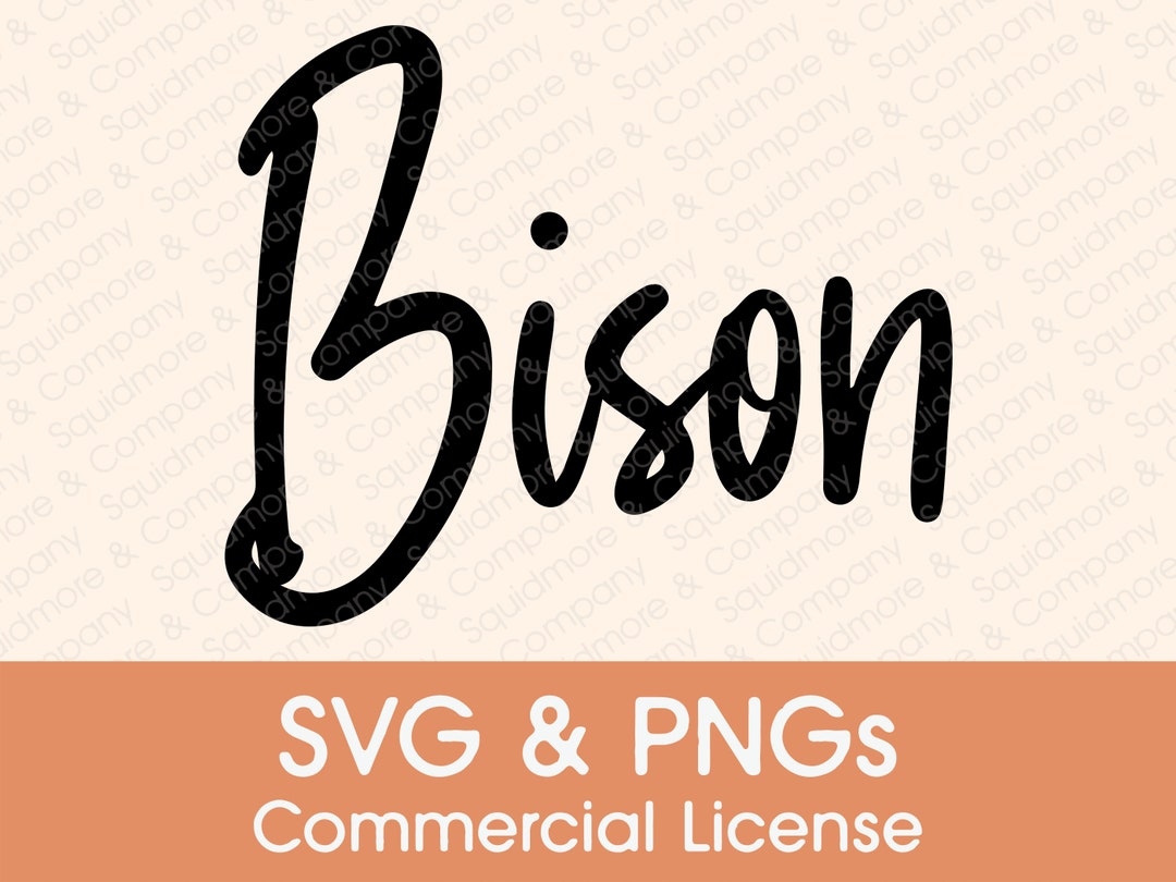 Bison Mascot SVG PNG: School Spirit Game Day Design (commercial License ...