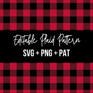 Seamless Checkered Plaid Pattern - Buffalo Plaid - Gingham Plaid - Commercial Use - Canva SVG