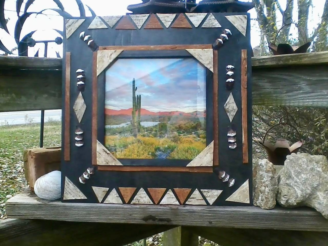 Southwest Landscape with Native American Feel Wall Art Etsy