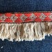 Upholstery Fringe Orange Cream- By the Yard - Vintage Retro Boho Bohemian - Sewing Supplies Trims and Embellishments Navajo pattern Fringe