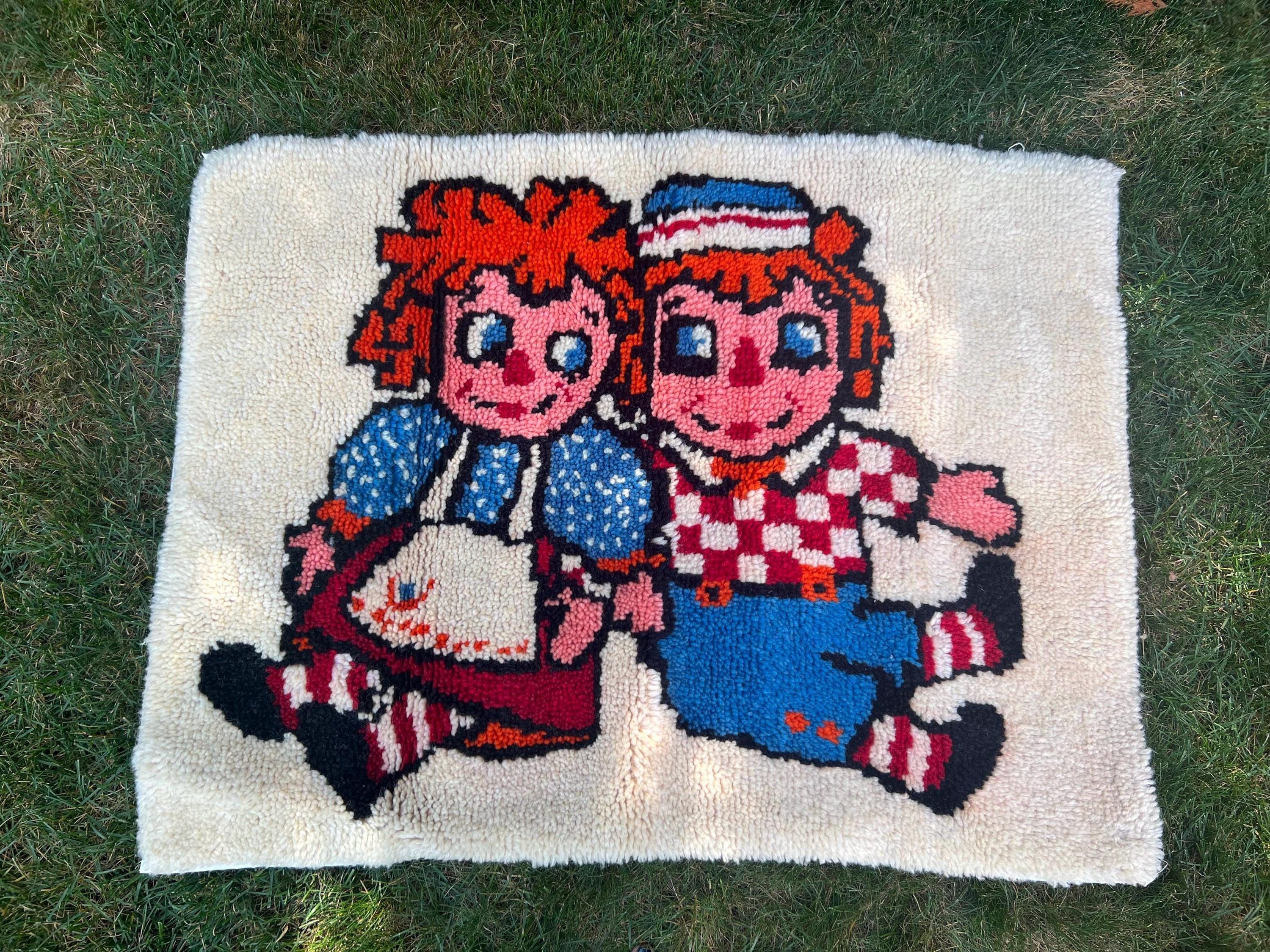 希少✨️Raggedy Ann & Andy パッチワーク ラグ マット 希少✨️Raggedy Ann & Andy パッチワーク ラグ マット - メルカリ