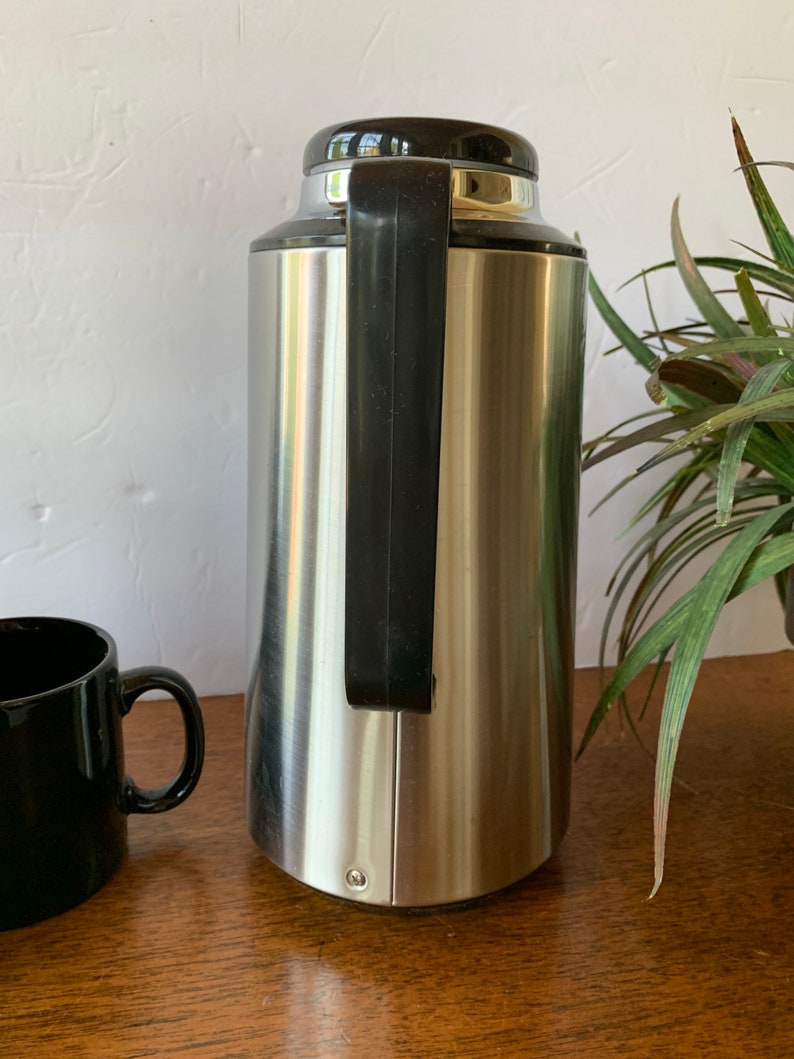 Insulated Chrome Coffee Carafe Thermos NOS Stainless Steel Mid Etsy