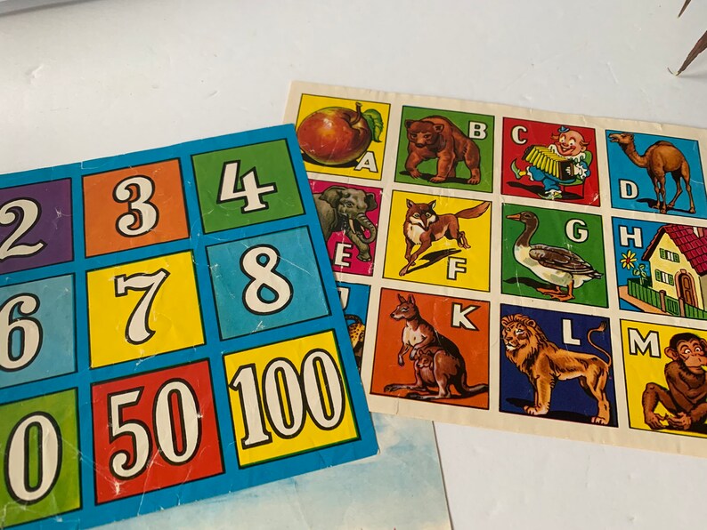 Farm Alphabet Wood Puzzle Blocks Box Vintage Eichhorn Made in | Etsy