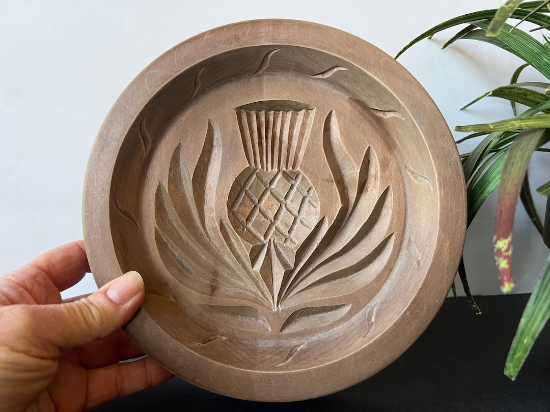 Wood Thistle Scandinavian Cookie Press Mold Large Springerle Etsy