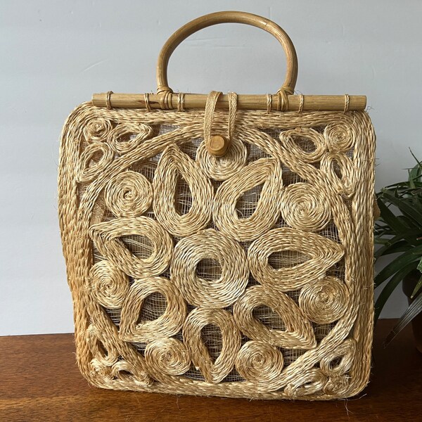Straw Handbag Etsy