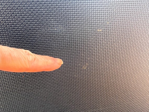 Blue Hard Side Suitcase Vintage Stackable Trunk F… - image 12