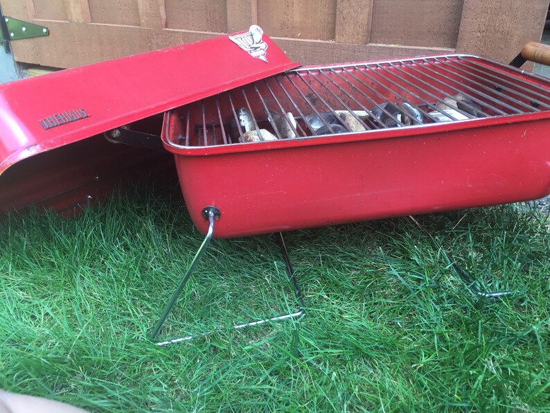 Vintage Portable Grill Thermos Brand Camping Grill Red Etsy