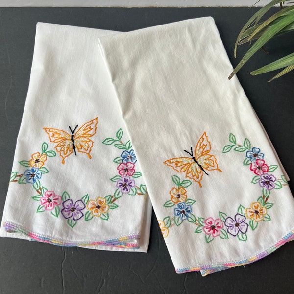 Hand embroidered pillow cases etsy