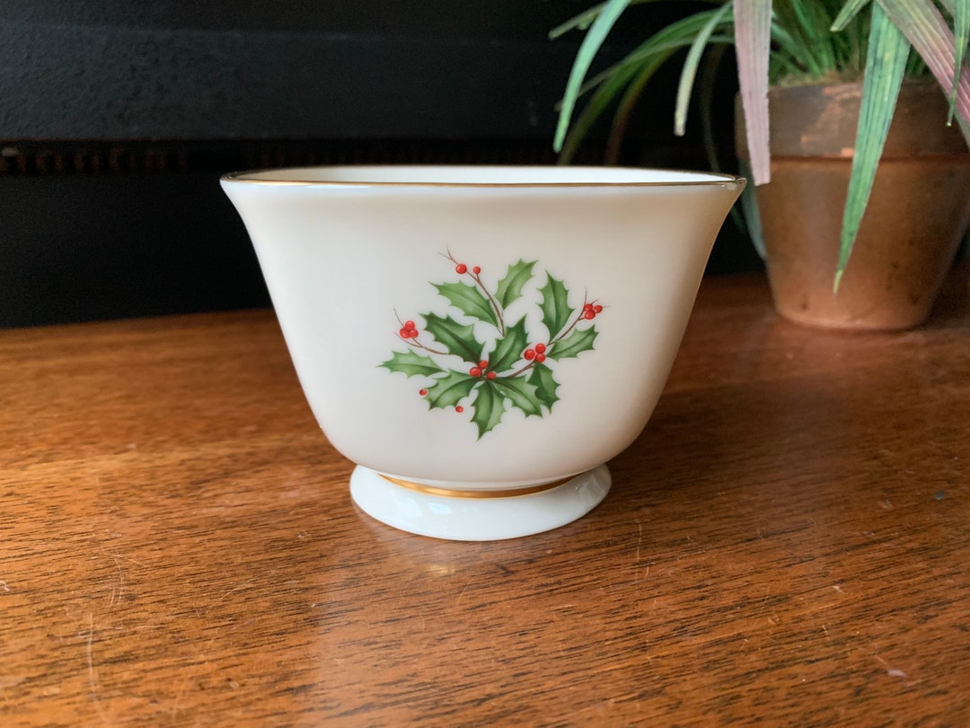 Lenox Christmas Candy Dish Small Round American par Design Etsy France