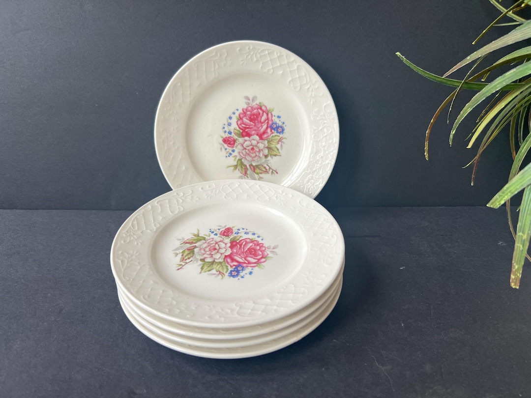 Nasco Rose Marie Vintage Plates Set of 5 Floral Antique China for ...