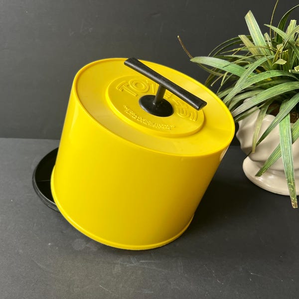 Vintage 45 Vinyl Storage Carry Case Yellow 7”  LP Storage Carrier