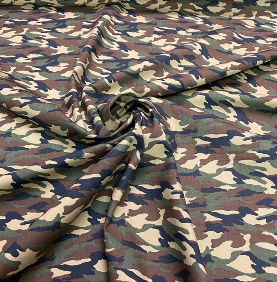 Army Camouflage Fabric Army Fabric Green Camo Cotton Dark Etsy