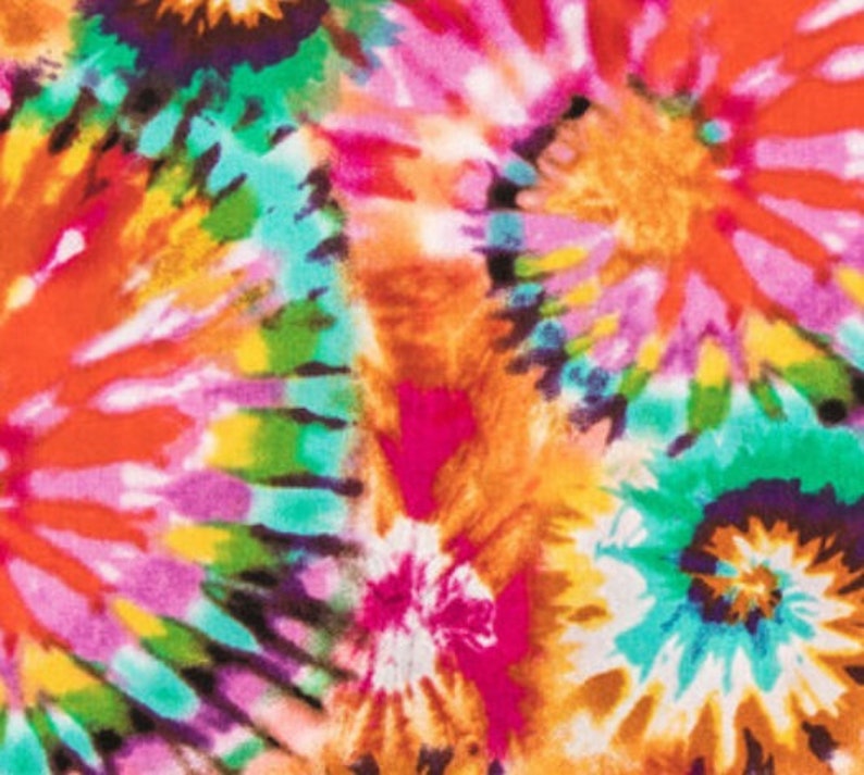 Rainbow Tiedye Fabric Tie Dye Fabric Tie Dye Quilting Etsy
