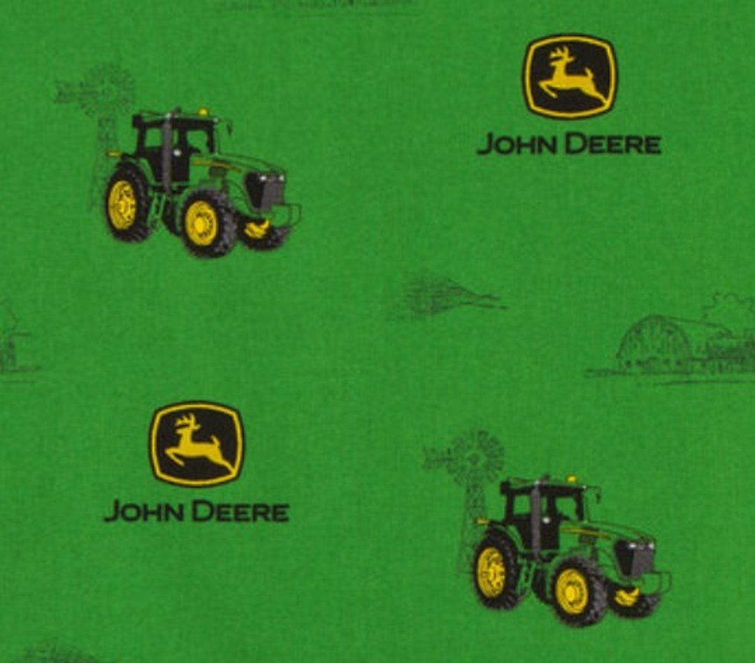John Deere Green Tractor Fabric, Farming Fabric, Green Tractor Fabric
