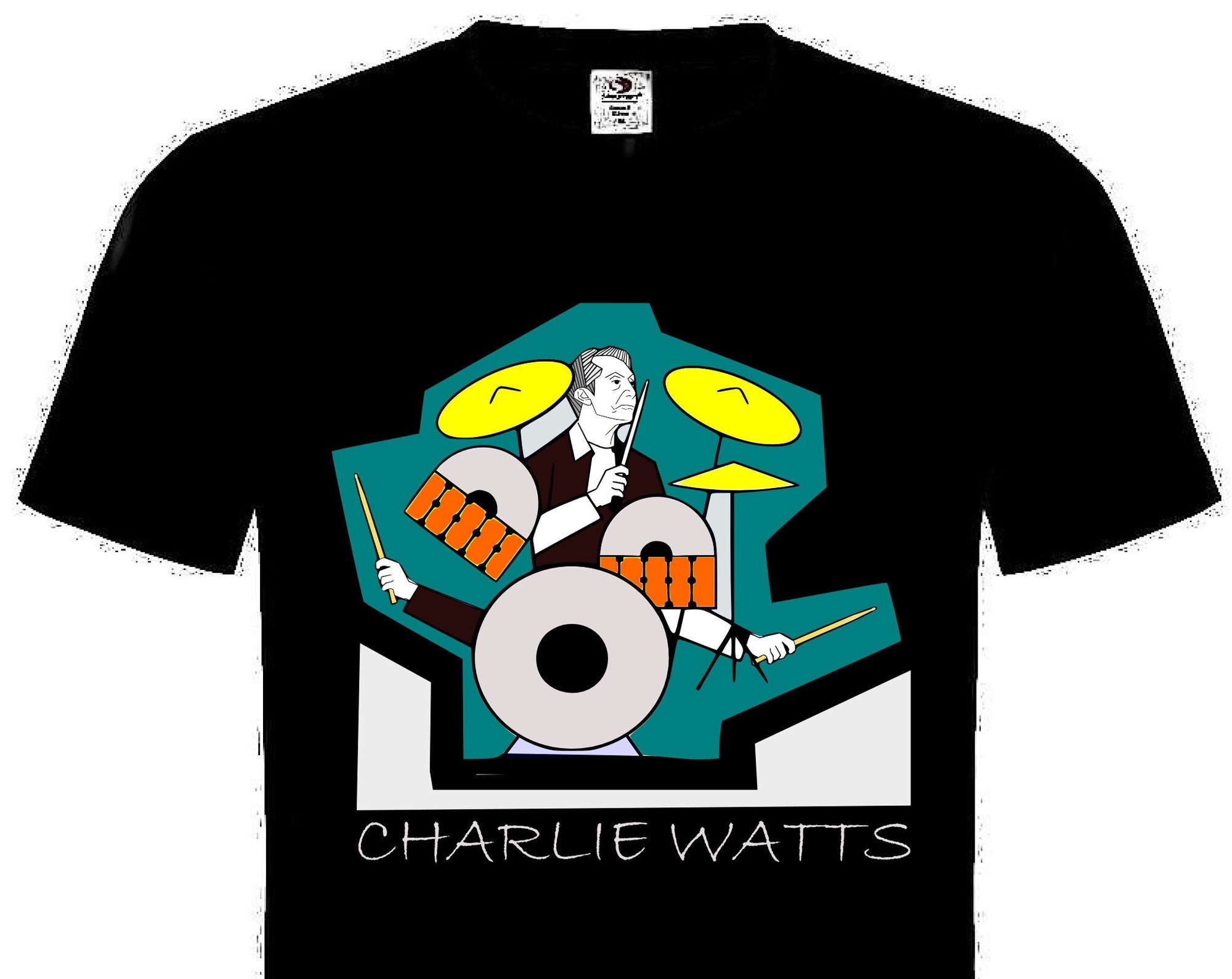 Discover T-Shirt 100% cotton CHARLIE WATTS ART