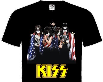 Polera 100% Algodón Kiss Band Collage Polera 100% Algodón Kiss Band Collage