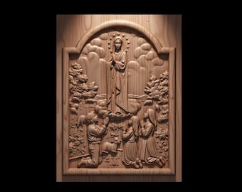Virgen de Fátima Archivo STL 3D grabado Router CNC