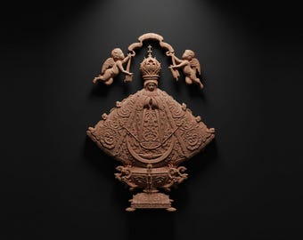 STL Virgen de San Juan de los Lagos Grabado Router CNC