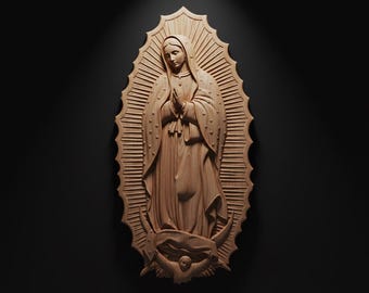 Virgen de Guadalupe "Guadalupana" Archivo STL grabado en Router CNC