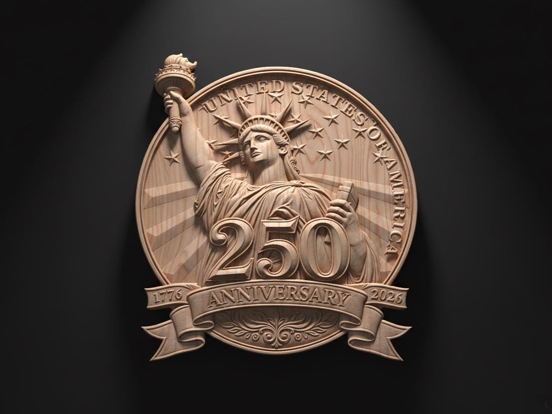 America 250th Anniversary Statue of Liberty STL File for CNC Router ...