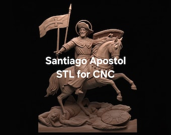 STL Santiago Apóstol Grabado Router CNC