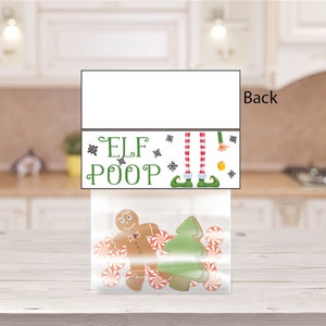 Printable Christmas Bag Topper, Elf Poop Bag Topper, Christmas Elf Poop Treat Bag Topper, Christmas Treat Topper, Baggie Treat Topper