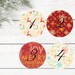 Red Printable Advent, Printable Advent Calendar, Countdown Christmas ...