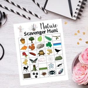 Printable Nature Scavenger Hunt Game, Printable Nature Scavenger Hunt Game, Printable Outdoor Scavenger Hunt, Kids Scavenger Hunt