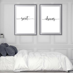 Digital Download Sweet Dreams, Printable Sweet Dreams Wall Art, Printable Wall Decor, Wall Art Decor, Bedroom Wall Decor, Nursery Decor
