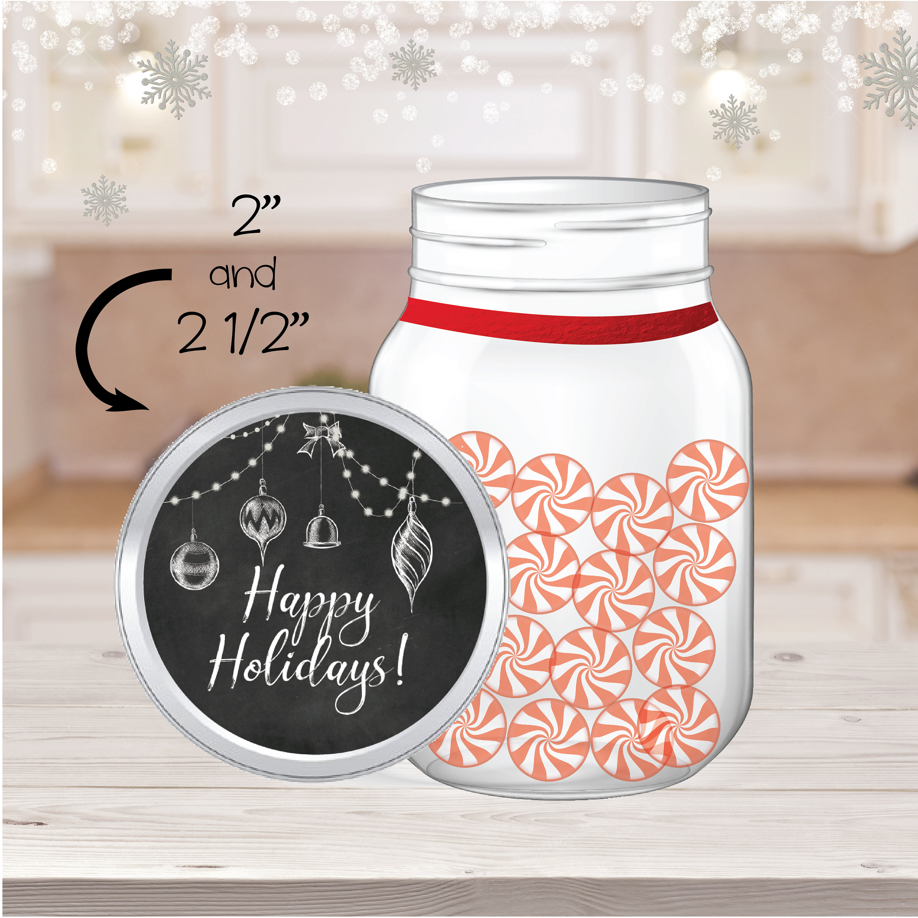Printable Christmas Mason Jar Label Chalkboard Mason Jar | Etsy