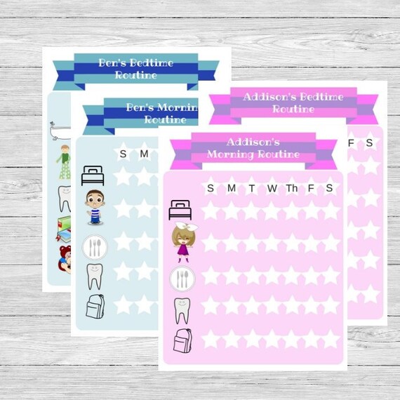 child behavior checklist kids checklist kids routine daily etsy