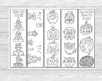 Halloween Bookmark, Coloring Bookmark, Halloween Coloring, Printable Bookmark, Printable Halloween, Halloween Activity, Halloween Giveaway