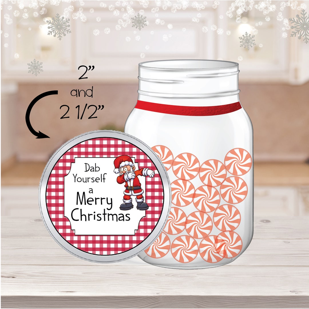 Printable Christmas Mason Jar Label, Mason Jar Labels, Holiday Mason