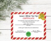 Personalized Santa Nice List, Custom Santa Certificate, Santa Printable, Santa Nice List Certificate, Santa Claus Certificate