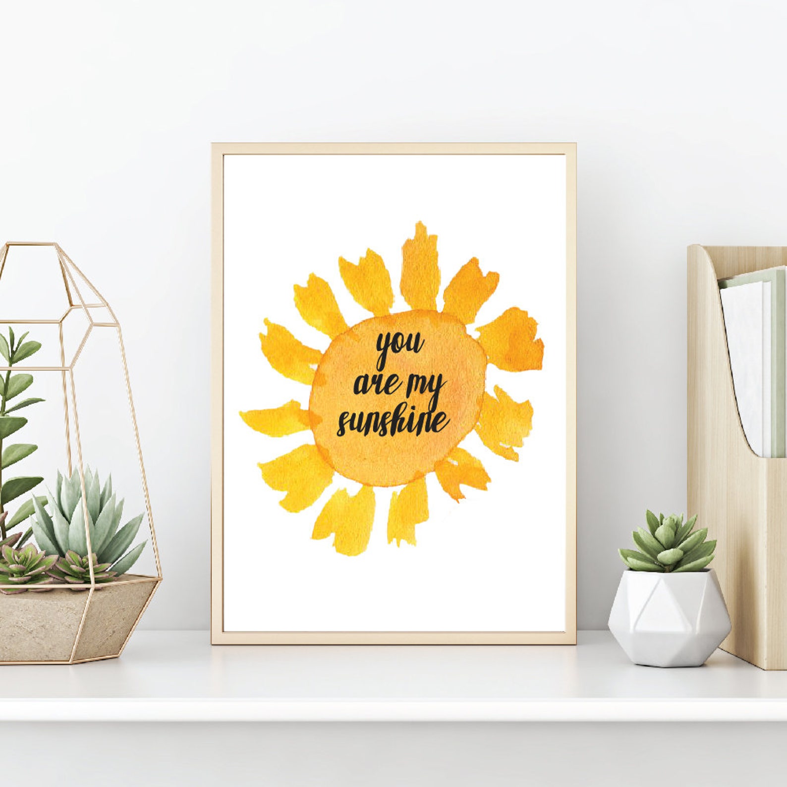 You Are My Sunshine Sunshine Art Watercolor Art Sun Art Etsy
