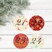 Red Printable Advent Printable Advent Calendar Countdown - Etsy