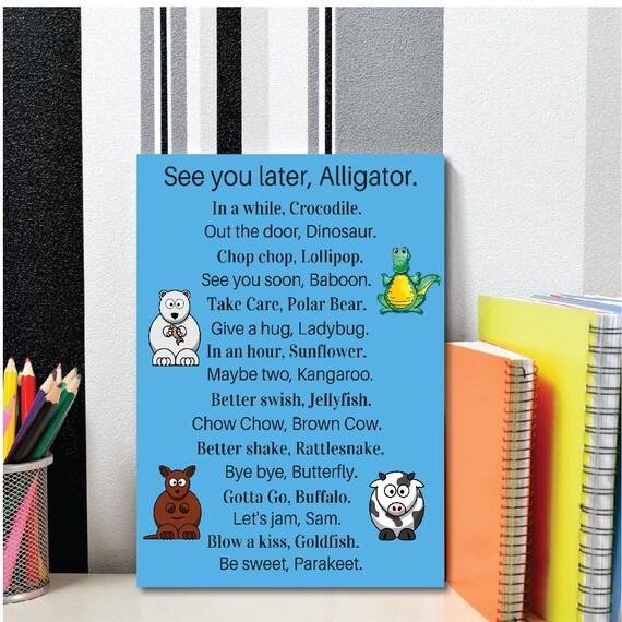 Blue Ways To Say Goodbye Printable Printable Teacher Tools Etsy Blue Ways To Say Goodbye Printable Printable Teacher Tools Etsy