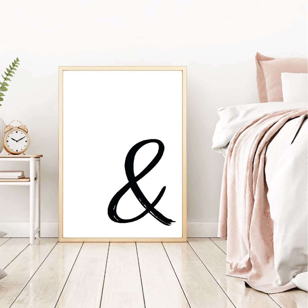 Digital Download Ampersand Printable, Printable Ampersand Wall Art ...