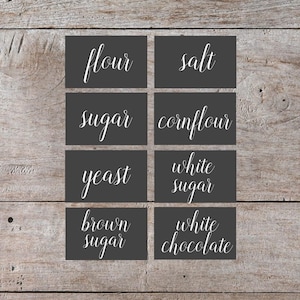 Spice Jar Labels, Kitchen Pantry Storage, Vintage Chalkboard, Chalk Labels, Pantry Labels, Kitchen Labels, Storage and Organization,