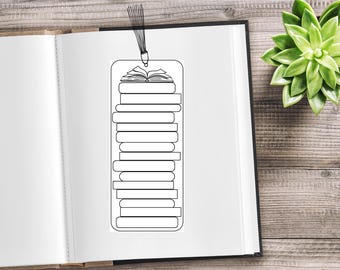 Printable Bookshelf Bookmarks, Reading Tracker, Coloring Bookmarks Printable, Bookshelf Template, 35 Books Bookshelf Bookmark