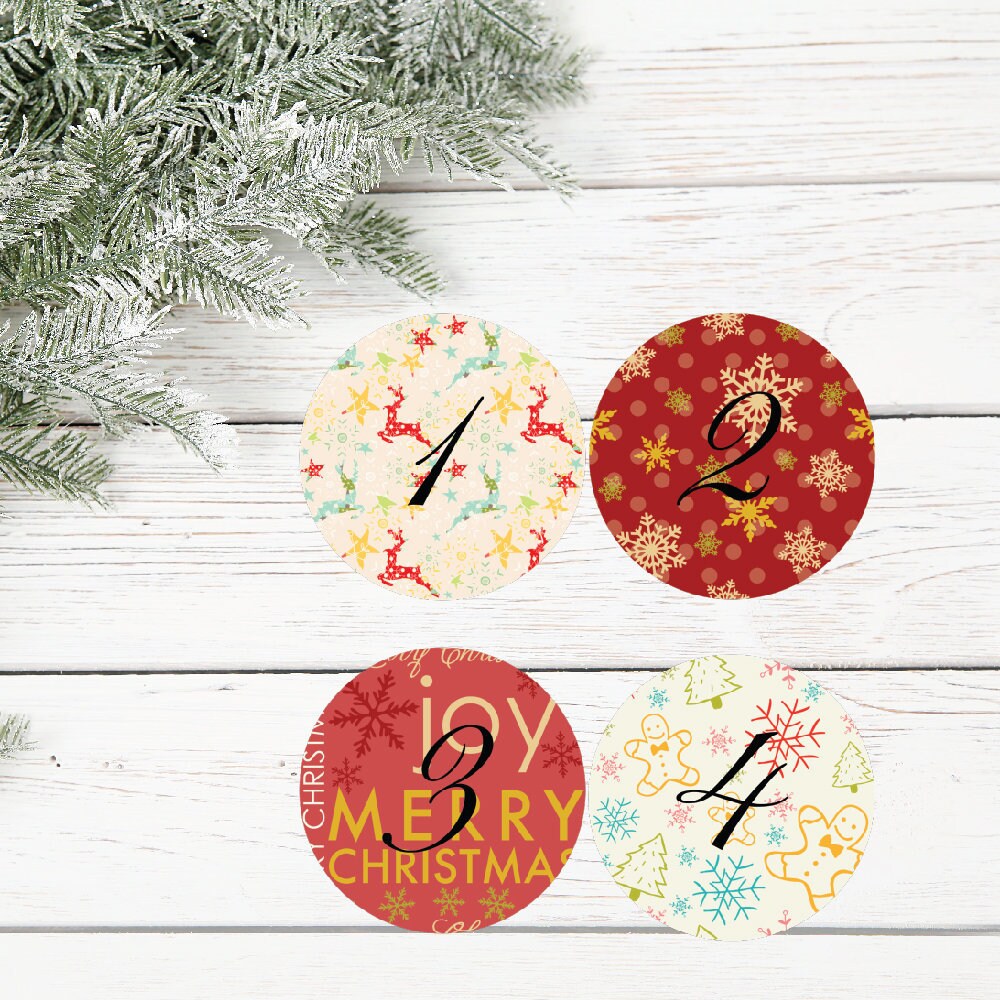 Red Printable Advent Printable Advent Calendar Countdown - Etsy